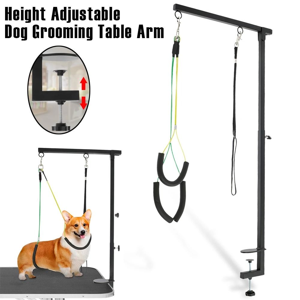 Adjustable Dog Grooming Table Arm Heavy Duty Pet Grooming Stand With Clamp For Nail Trimming And Ha 7
