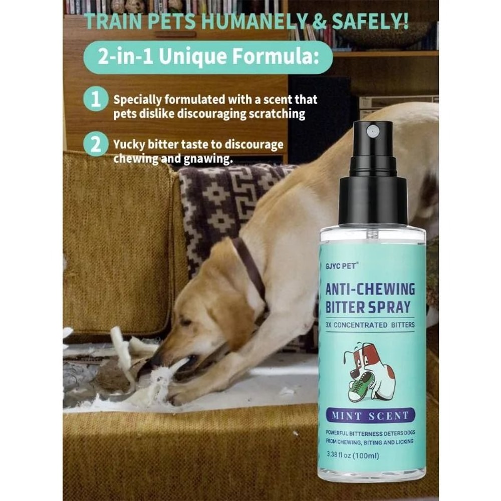 Bitter No Chew Spray For Dogs Anti Chew Dog Training Spray Furniture Protector 100ml 1