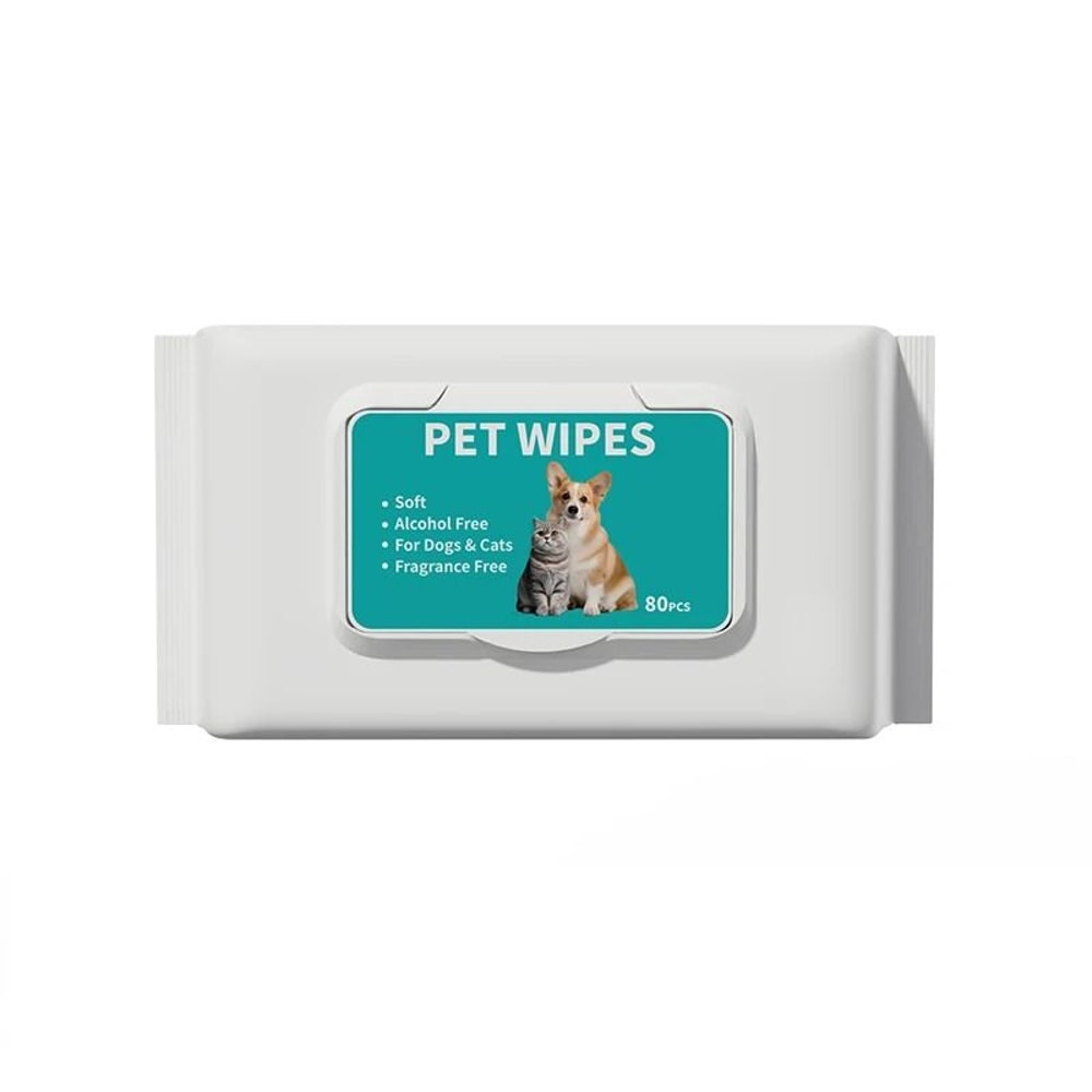 Plant Based Pet Cleaning Wipes Gentle Dog And Cat Wipes For Paws Ears And Body Care 0