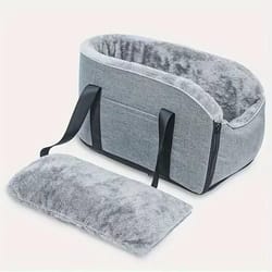 portable pet car seat with safety buckle and pillow booster for small and medium dogs and cats