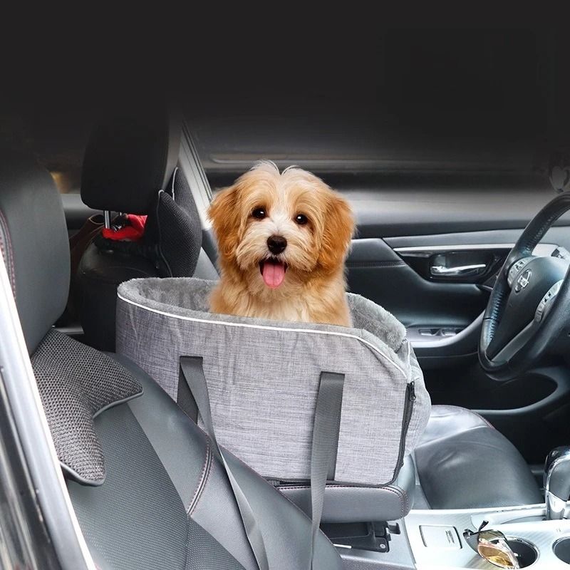 Portable Pet Car Seat With Safety Buckle And Pillow Booster For Small And Medium Dogs And Cats 3