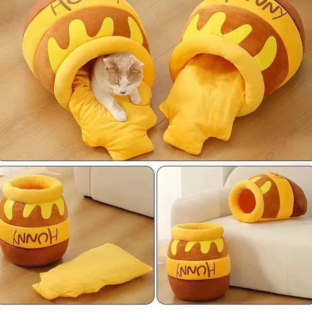 Cozy Cat Cave Bed Soft Cat Bed House With Removable Cushion And Non Slip Base 4