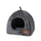 Triangular Cat Cave Bed Plush Enclosed Cat House Warm Pet Bed For Cats And Small Dogs 0