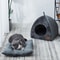 Triangular Cat Cave Bed Plush Enclosed Cat House Warm Pet Bed For Cats And Small Dogs 4