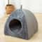 Triangular Cat Cave Bed Plush Enclosed Cat House Warm Pet Bed For Cats And Small Dogs 7