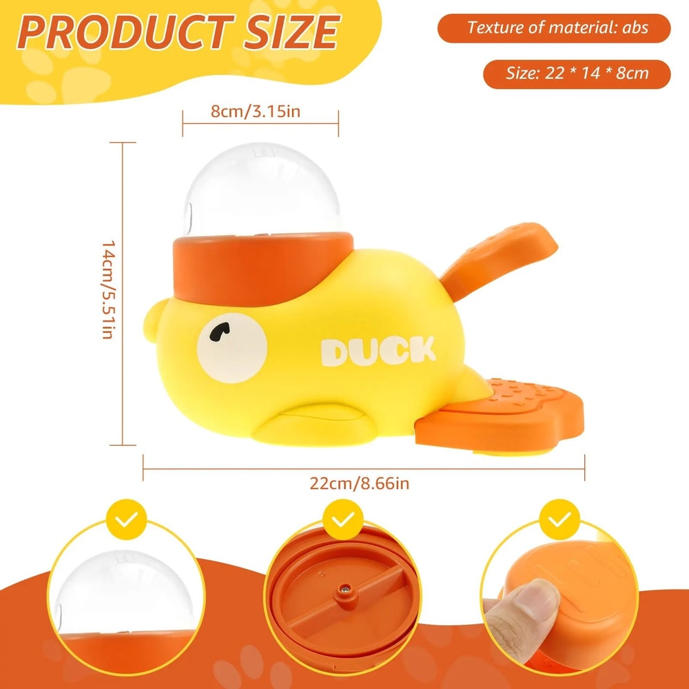 Duck Shape Dog Slow Feeder Toy Interactive Dog Food Dispenser Toy Adjustable Treat Feeder For Pets 6