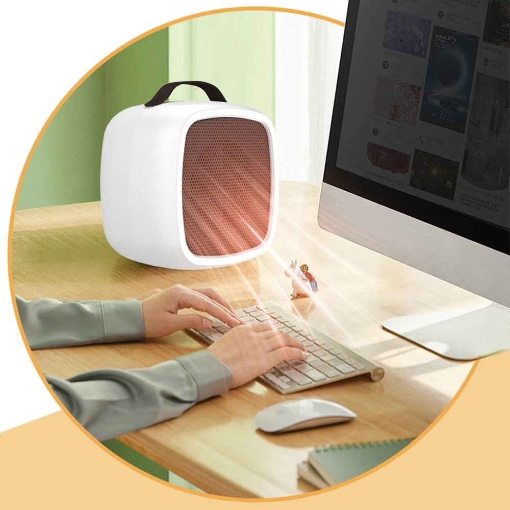 Portable Mini Space Heater 500W PTC Ceramic Heater Fast Heating Desktop Heater For Home And Office 7