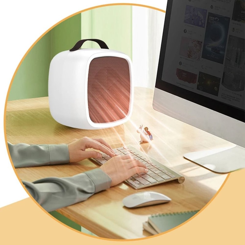 Portable Mini Space Heater 500W PTC Ceramic Heater Fast Heating Desktop Heater For Home And Office 7