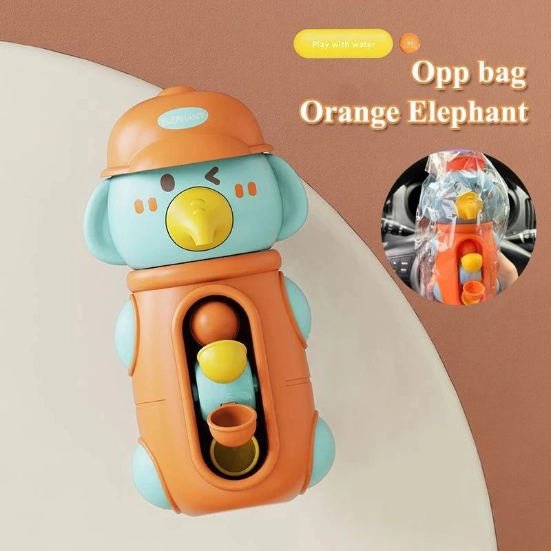 Toddler Bath Water Wheel Toy Suction Cup Baby Bath Toy Spinner Duck Elephant Water Play Toy 1