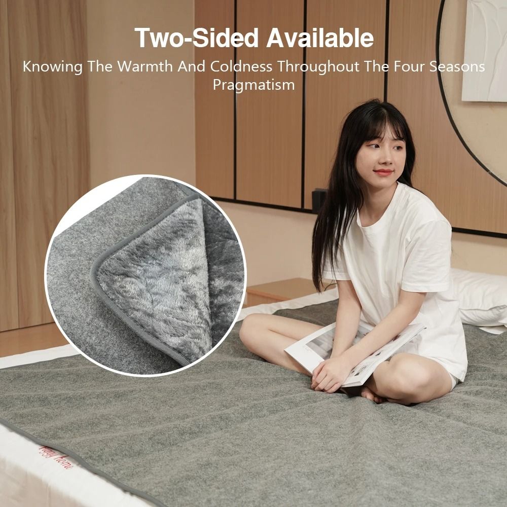 USB Electric Heating Blanket Plush Adjustable Heating Pad With Temperature Control And Timer 6