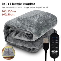 usb electric heating blanket plush adjustable heating pad with temperature control and timer