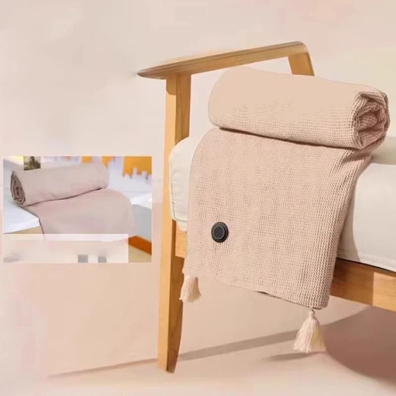 Portable USB Electric Blanket FastHeating Washable Warm Shawl For Home Office Camping 2
