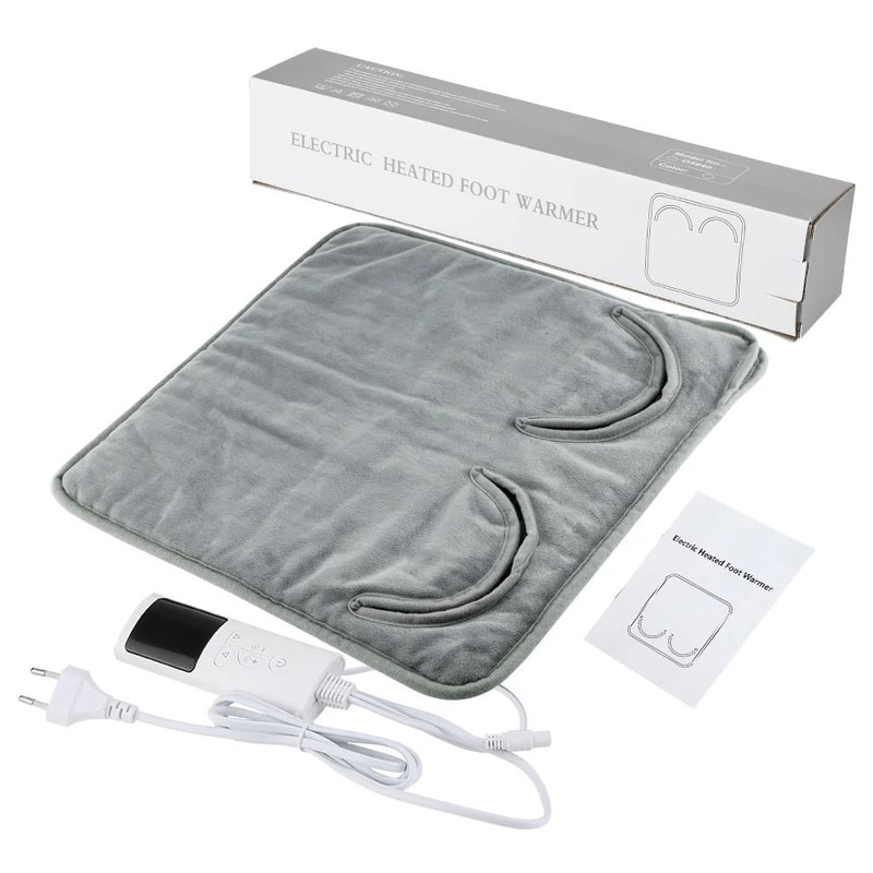 Soft Plush Electric Foot Warmer Heating Mat Washable Thermal Pad For Home And Office 2