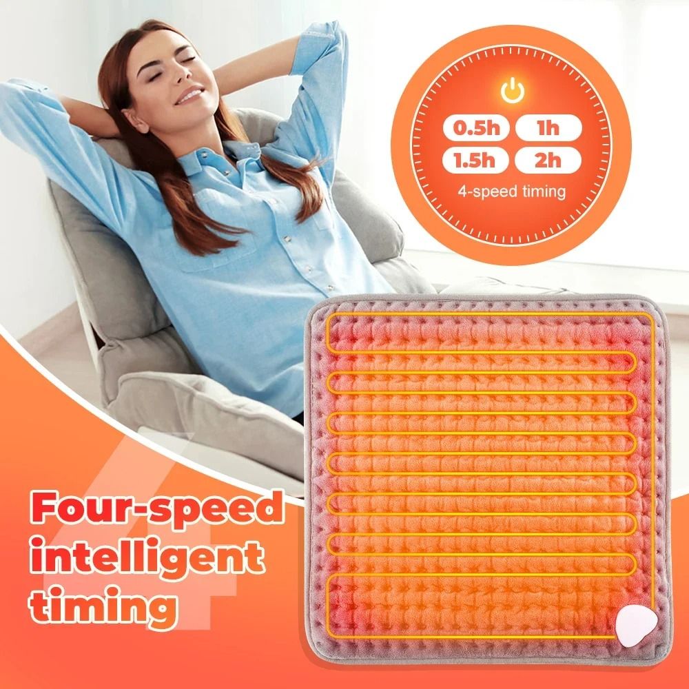 Soft Plush Electric Foot Warmer Heating Mat Washable Thermal Pad For Home And Office 6