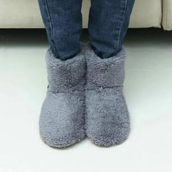 rechargeable heated slippers plush usb foot warmer shoes for cozy winter comfort