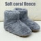 Rechargeable Heated Slippers Plush USB Foot Warmer Shoes For Cozy Winter Comfort 8