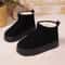 Womens Sheepskin Winter Boots Low Cut Fur Lined Snow Boots Warm Comfortable Shoes 3