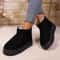 Womens Sheepskin Winter Boots Low Cut Fur Lined Snow Boots Warm Comfortable Shoes 0