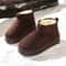 Womens Sheepskin Winter Boots Low Cut Fur Lined Snow Boots Warm Comfortable Shoes 6