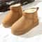 Womens Sheepskin Winter Boots Low Cut Fur Lined Snow Boots Warm Comfortable Shoes 7
