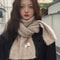 Soft Knitted Winter Scarf Warm Wool Neck Warmer Solid Color Cold Weather Scarf For Girls 6