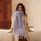 Thick Jacquard Knit Scarf Wool Blend Letter Pattern Winter Shawl Two Color Fashion Scarf 8