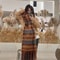 Vintage Gradient Striped Scarf Korean Style Winter Shawl Scarf Thick Warm Neck Wrap For Women 4