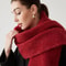 Unisex Wool Blend Winter Scarf Thick Thermal Muffler Shawl Soft Solid Color Cold Weather Wrap 9