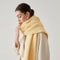 Unisex Wool Blend Winter Scarf Thick Thermal Muffler Shawl Soft Solid Color Cold Weather Wrap 2