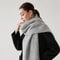 Unisex Wool Blend Winter Scarf Thick Thermal Muffler Shawl Soft Solid Color Cold Weather Wrap 3
