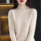 Womens Korean Knit Sweater Half High Neck Long Sleeve Pullover Soft Warm Autumn Winter Top 15