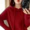 Womens Hooded Knit Sweater Korean Style Casual Pullover Hoodie Warm Long Sleeve Autumn Winter Top 11