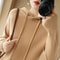 Womens Hooded Knit Sweater Korean Style Casual Pullover Hoodie Warm Long Sleeve Autumn Winter Top 8