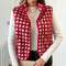 Womens Fuzzy Checkered Vest Zip Up Sleeveless Jacket Vest Warm Stand Collar Casual Outwear 9