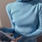 Womens Turtleneck Knit Sweater Korean Style Thumb Hole Pullover Warm Casual Autumn Winter Top 10