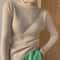 Womens Turtleneck Knit Sweater Korean Style Thumb Hole Pullover Warm Casual Autumn Winter Top 4