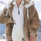 Womens Oversized Fleece Jacket Hooded Plush Winter Coat Casual Zip Up Warm Y2K Style Jacket 6