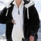 Womens Oversized Fleece Jacket Hooded Plush Winter Coat Casual Zip Up Warm Y2K Style Jacket 1