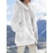 Womens Oversized Fleece Jacket Hooded Plush Winter Coat Casual Zip Up Warm Y2K Style Jacket 2