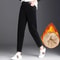 Womens Corduroy Harem Pants Warm High Waist Winter Trousers Plush Lined Casual Autumn Winter Pants 1
