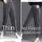 Womens High Waist Fleece Pants Elegant Corduroy Leggings Warm Winter Pencil Trousers 6