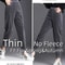 Womens High Waist Fleece Pants Elegant Corduroy Leggings Warm Winter Pencil Trousers 6