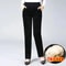 Womens High Waist Fleece Pants Elegant Corduroy Leggings Warm Winter Pencil Trousers 10