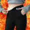 Womens High Waist Thermal Pants Comfortable Elastic Winter Leggings Warm Pocket Casual Trousers 0