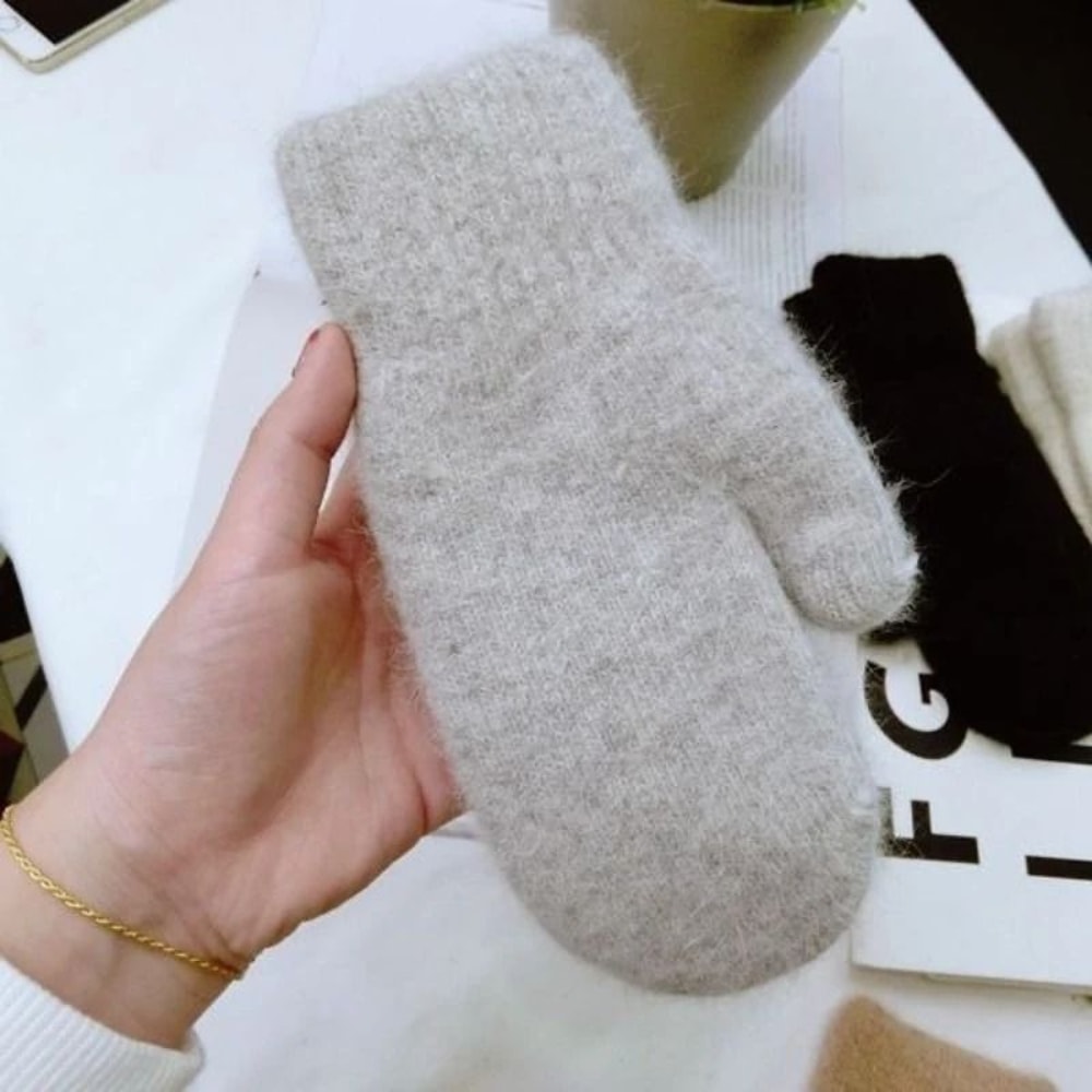 Cute Womens Winter Gloves Velvet Lined Thick Warm Cycling Gloves 9