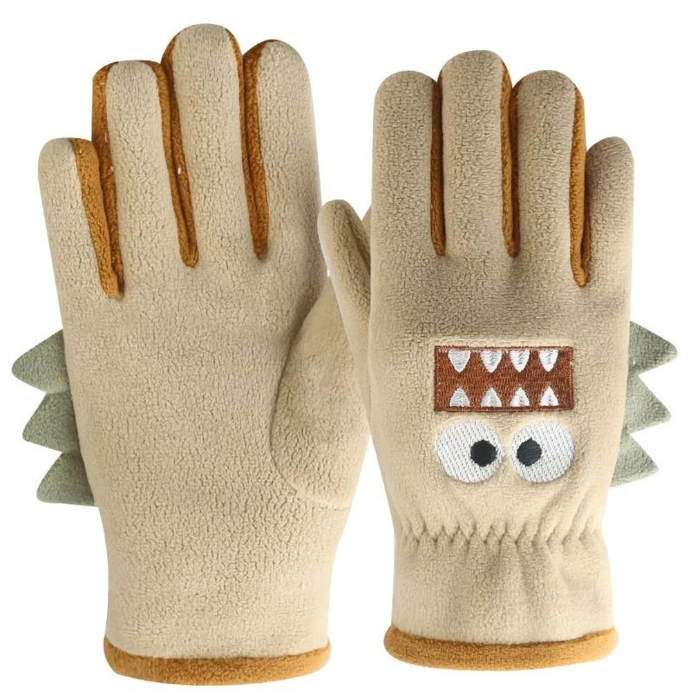 Cute Kids Winter Gloves Cartoon Polar Fleece Warm Cycling Gloves 1