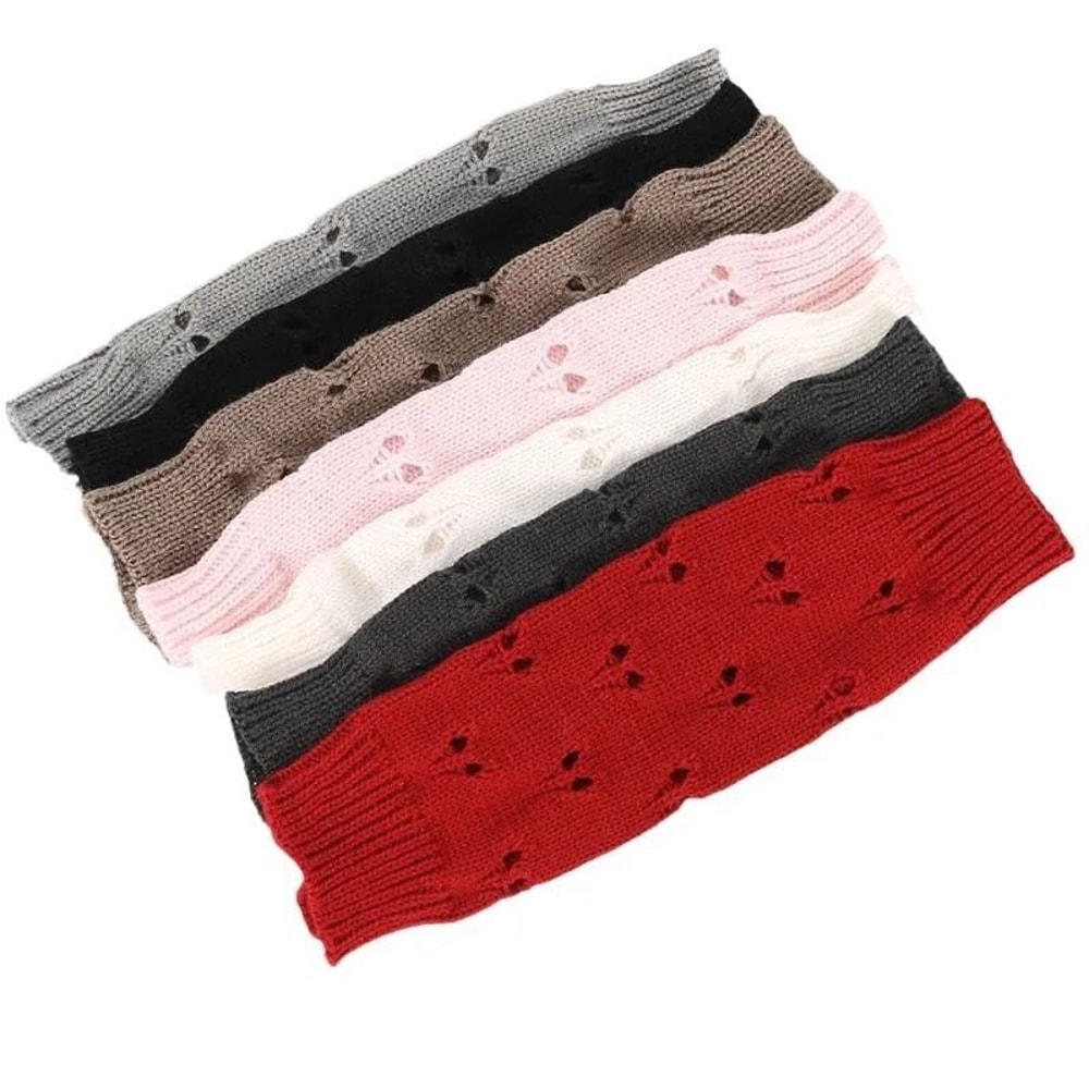 Stylish Arm Warmers Fingerless Gloves Y2K Fairy Grunge Goth Knit Sleeves 9
