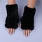 Luxury Rex Rabbit Fur Fingerless Gloves Fluffy Womens Winter Wrist Warmers 7
