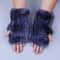 Luxury Rex Rabbit Fur Fingerless Gloves Fluffy Womens Winter Wrist Warmers 15