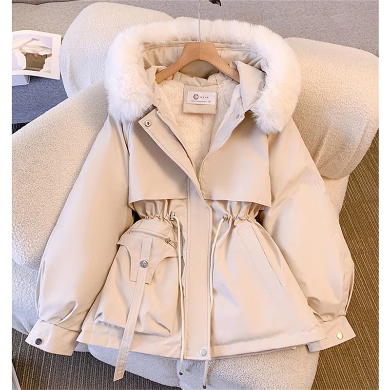 Stylish Womens Hooded Padded Jacket Korean Style Winter Parka Coat 6